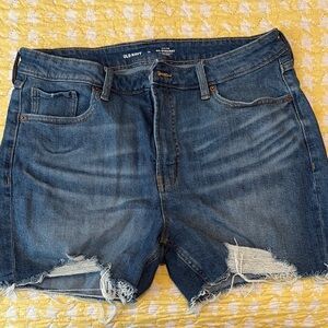 Old Navy Blue Frayed Hem Denim Shorts